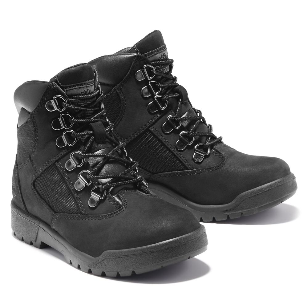 Bototos Timberland Niños 6-Inch Youth Mixed-Media Field Negras - Chile AWT-971280